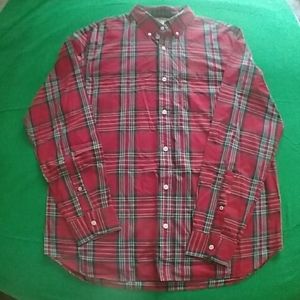 Men plaid long sleeve shirt
